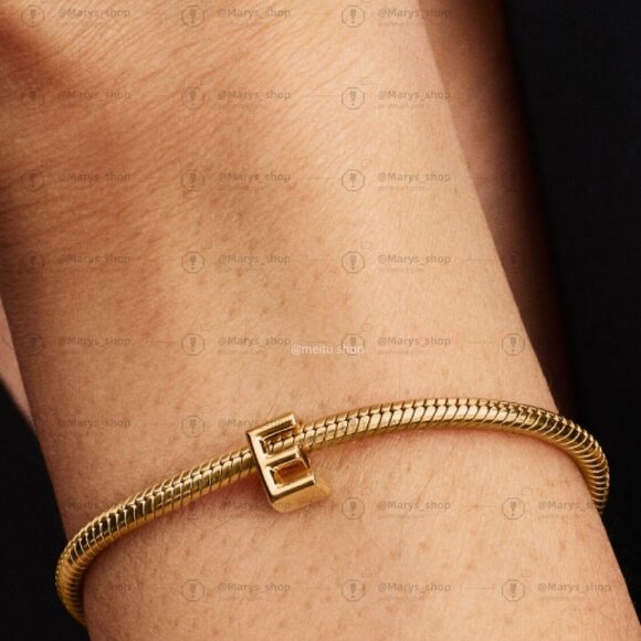 Pandora Letter E Alphabet Charm - Picture 4 of 6